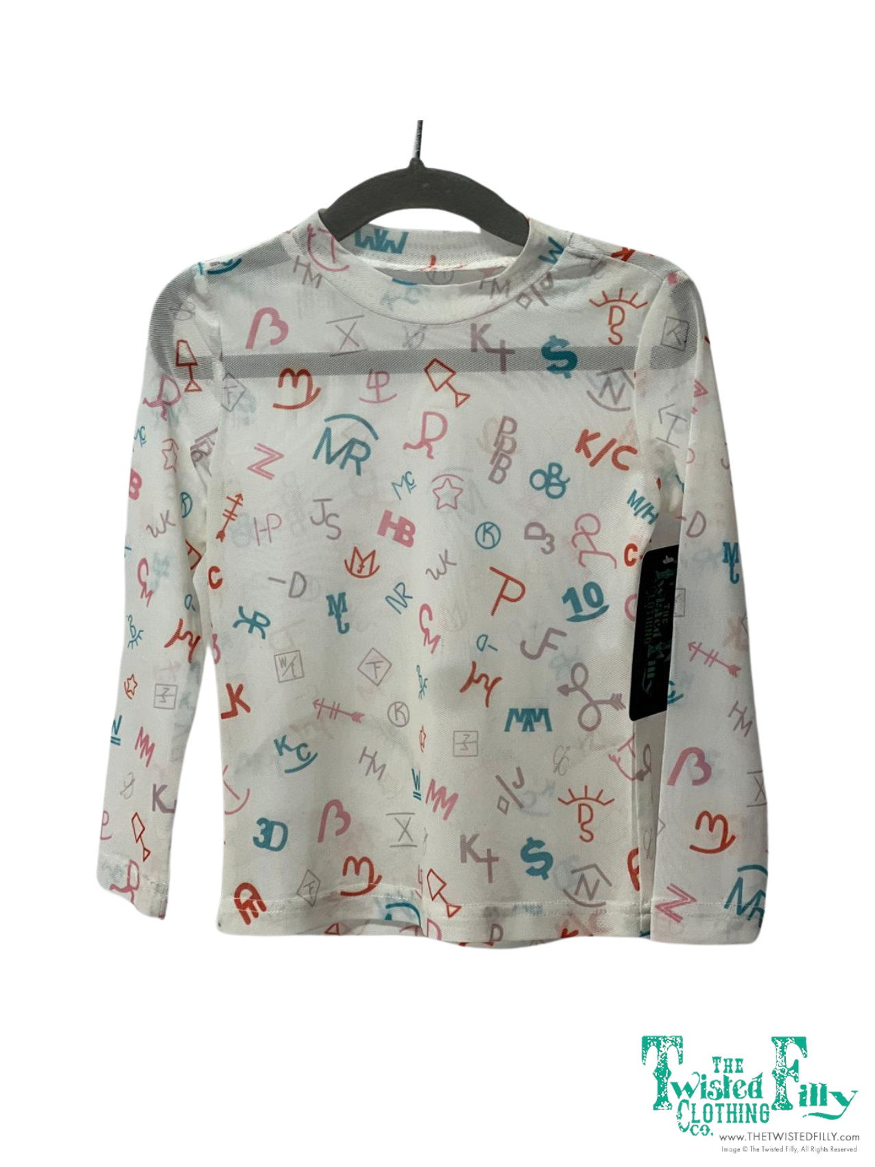 Youth LS Mesh Top - Ivory Brand