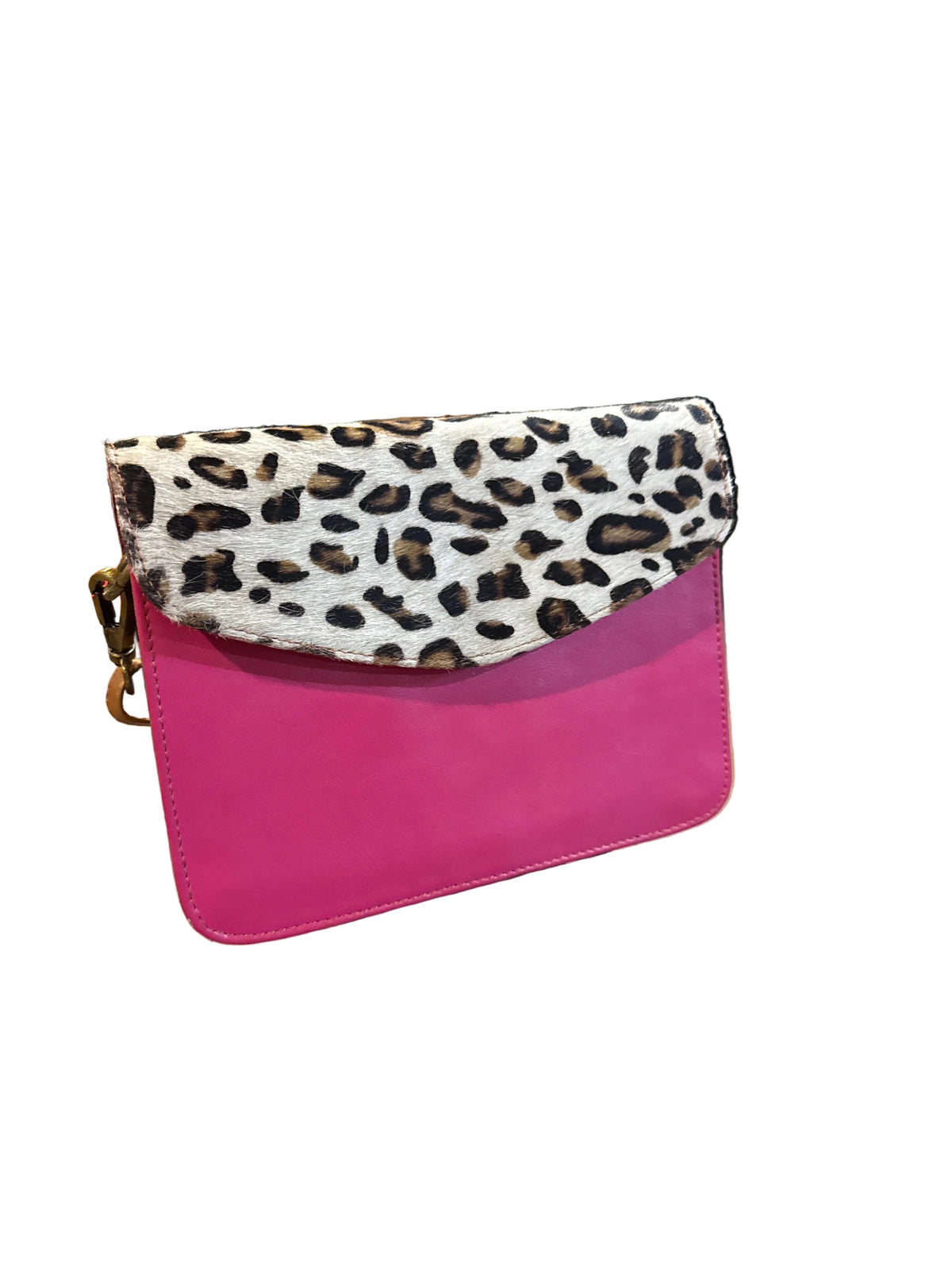 Envelope Pink Leopard Print Crossbody Purse