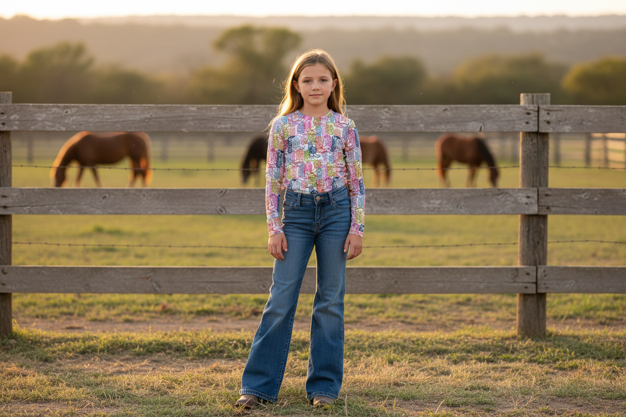 All Over Boot - Toddler Mesh LS Top