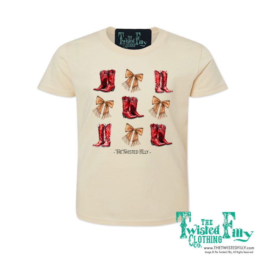 Boots & Bows - S/S Adult Crew Neck Womens Tee - Assorted Colors
