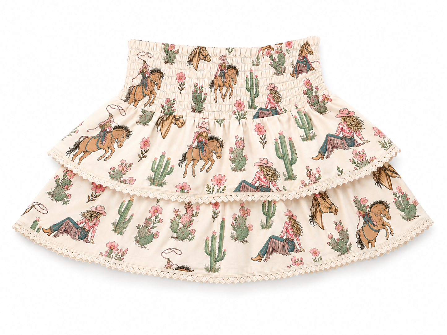Cowgirl & Chaps - Toddler Tiered Skort