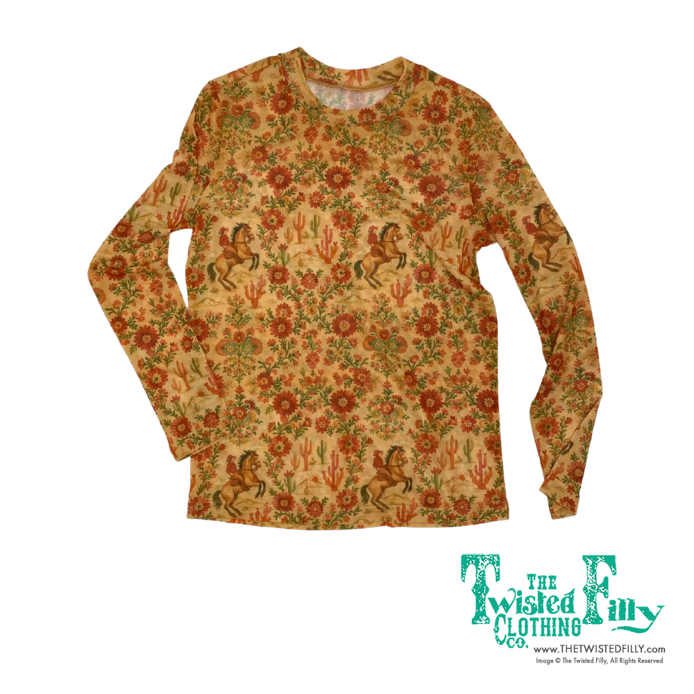 Cowgirl Flowers - Toddler Mesh LS Top