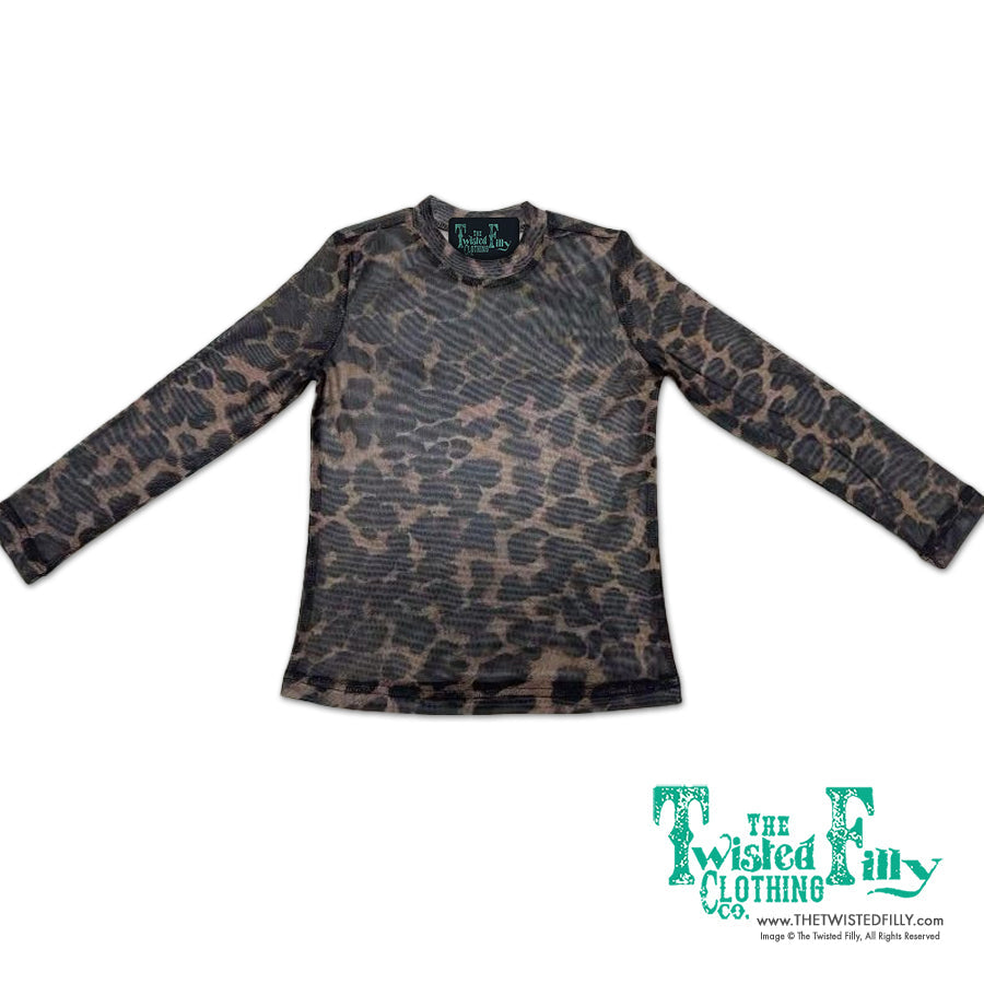 Dark Cheetah - Toddler Mesh LS Top