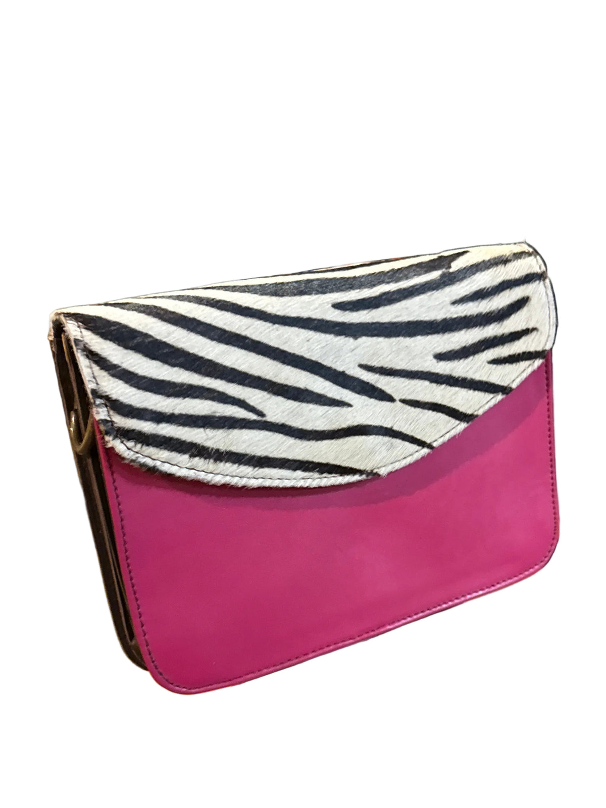 Envelope Pink Zebra Crossbody Purse