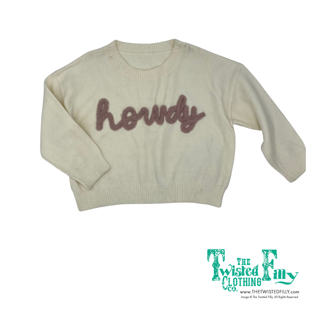 Howdy Sweater - Youth Ivory/Blush