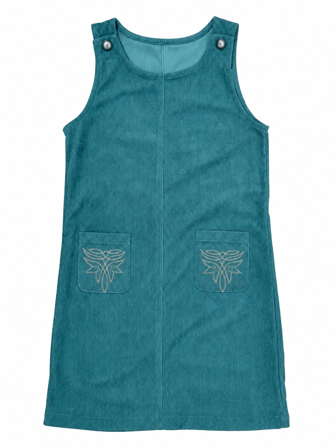 Sage Corduroy - Toddler Sleeveless Dress - The Twisted Filly