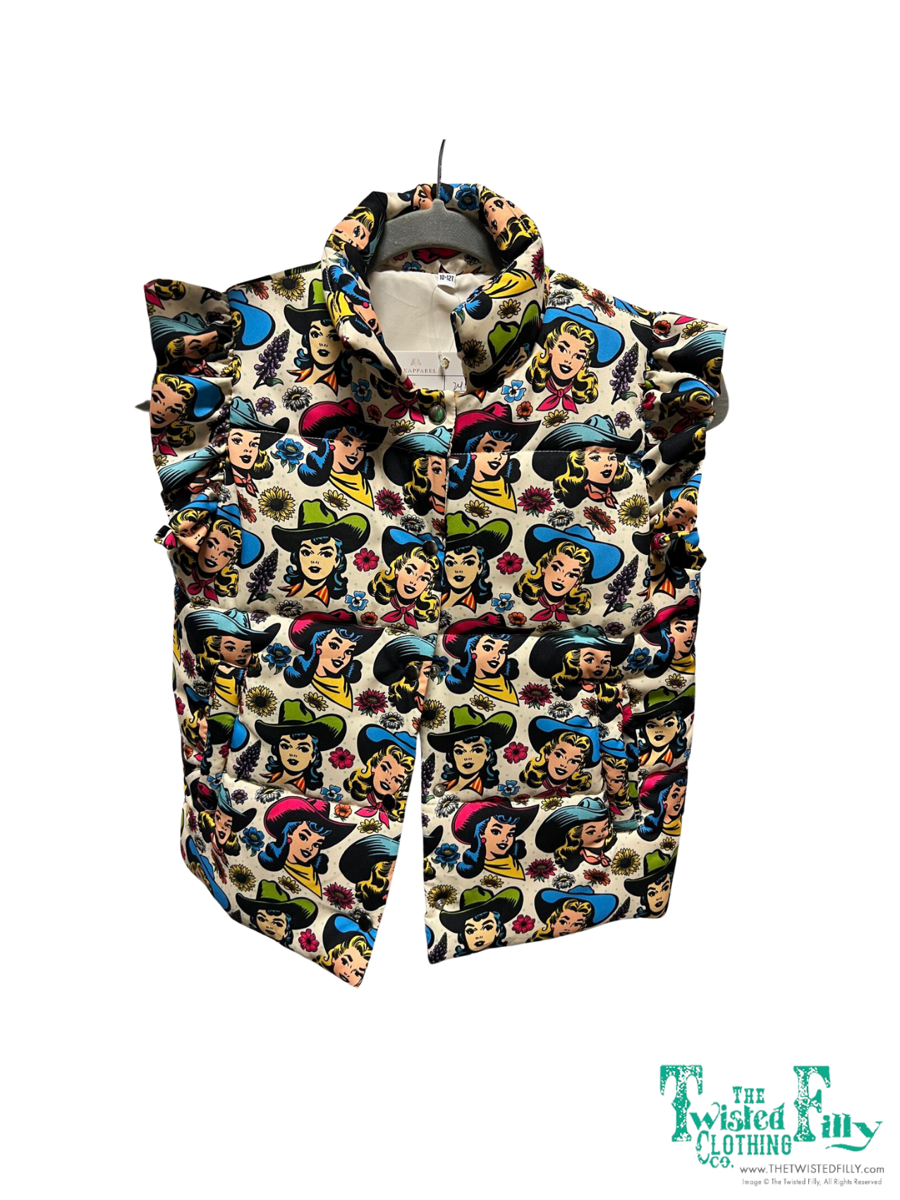 TF2406 RUFFLE VEST MINT COWGIRL -TODDLER