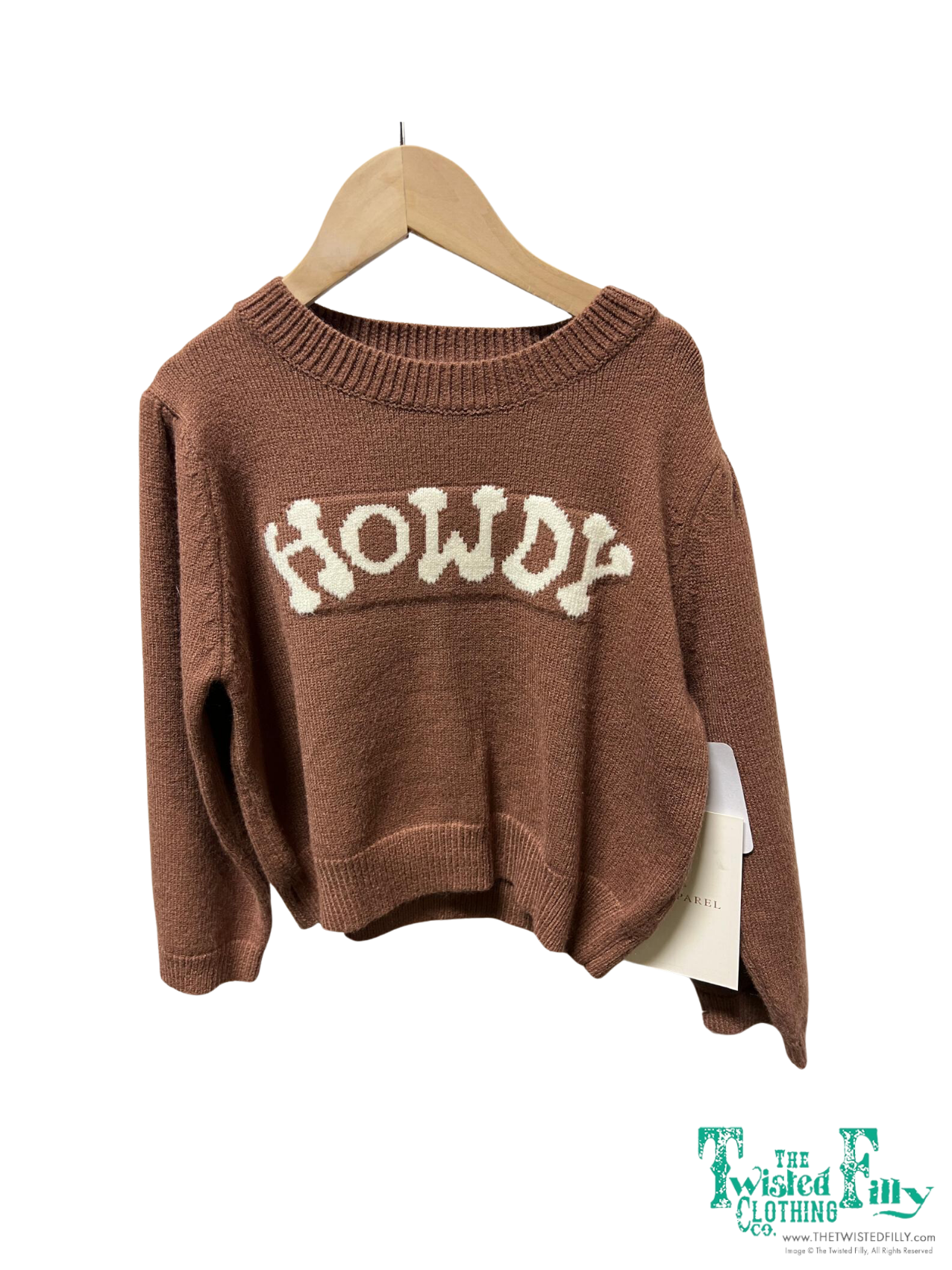 Brown Puff Howdy - Youth Sweater