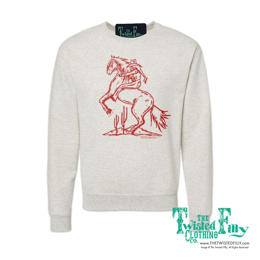 Bucking Cowgirl - Adult Womens Sweatshirt - Assorted Colors