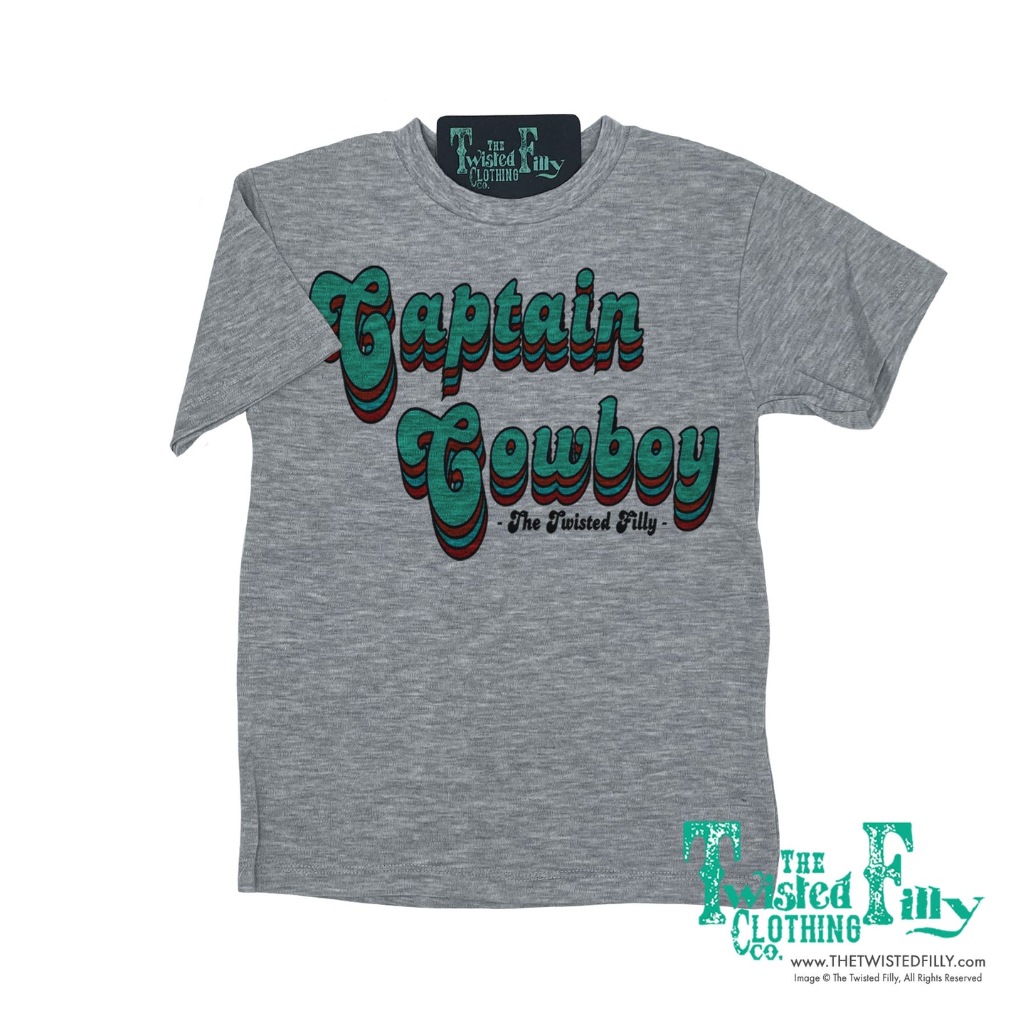 Captain Cowboy - S/S Adult Crew Neck Mens Tee - Assorted Colors