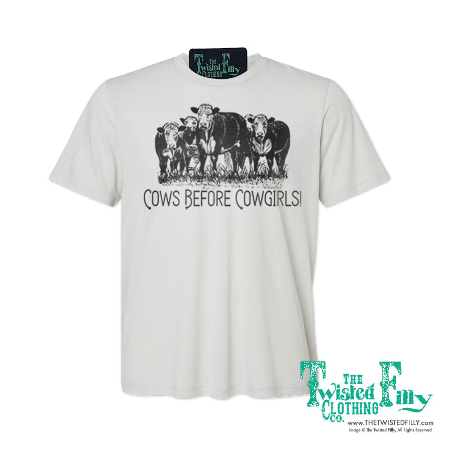 Cows Before Cowgirls - S/S Adult Crew Neck Mens Tee - Assorted Colors