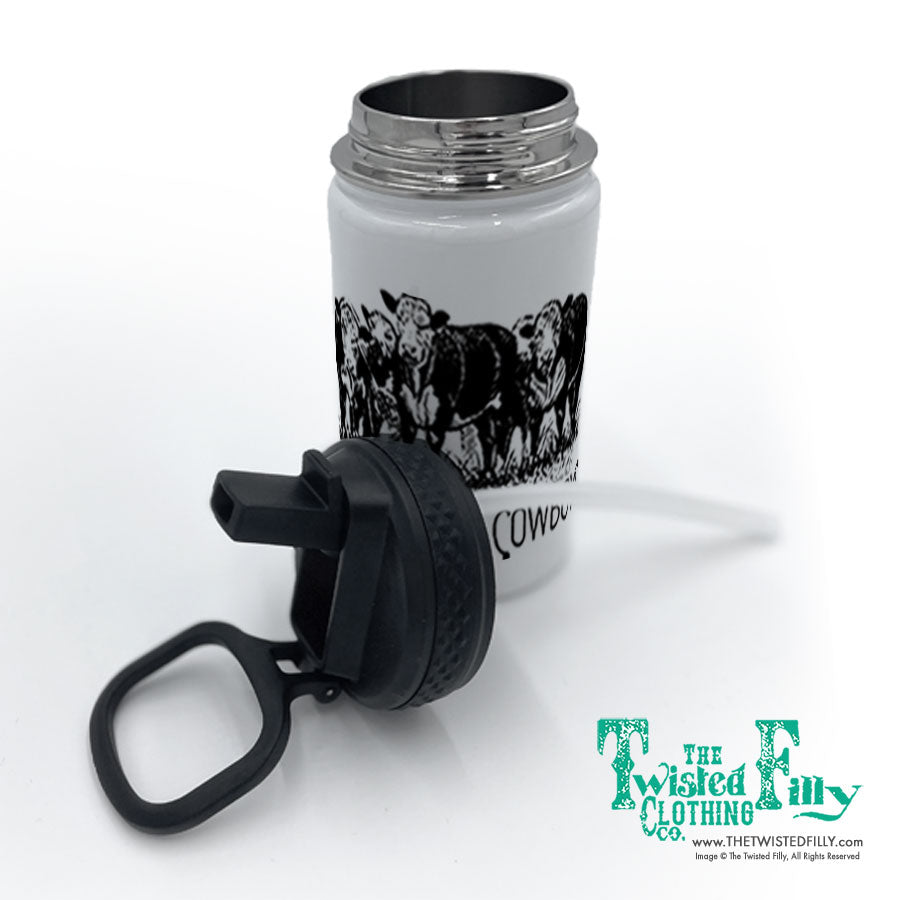 Cows Before Cowboys - Youth Girls Stainless Steel Water Bottle Tumbler