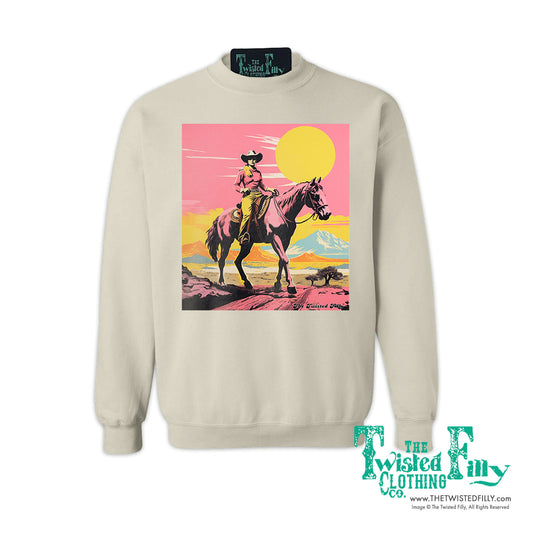 Desert Cowgirl - Adult Womens Sweatshirt - Assorted Colors