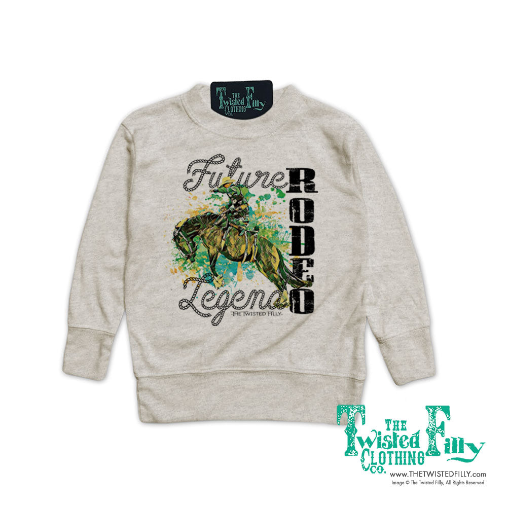 Future Rodeo Legend Bronc - Toddler Pullover - Oatmeal