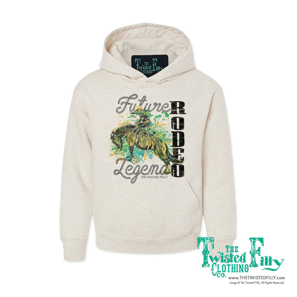 Future Rodeo Legend Bronc - Youth Hoodie - Oatmeal