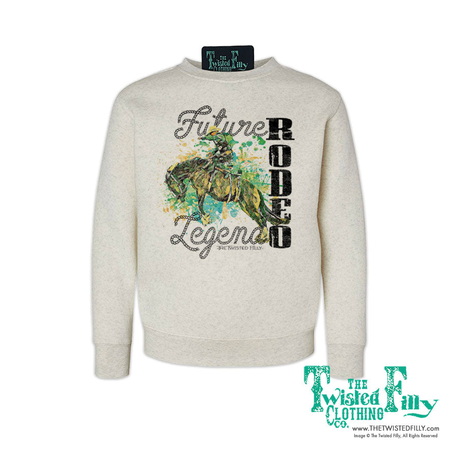 Future Rodeo Legend Bronc - Youth Sweatshirt - Oatmeal