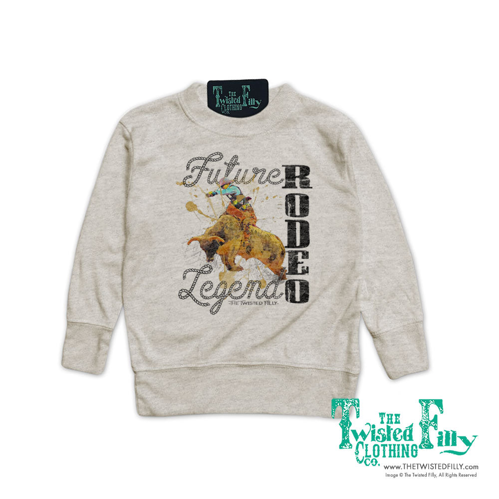 Future Rodeo Legend Bull - Toddler Pullover - Oatmeal