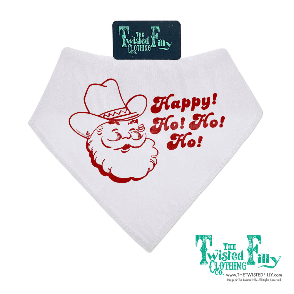 Happy Ho Ho Ho Santa - Infant Boys Bandana Bib - Assorted Colors