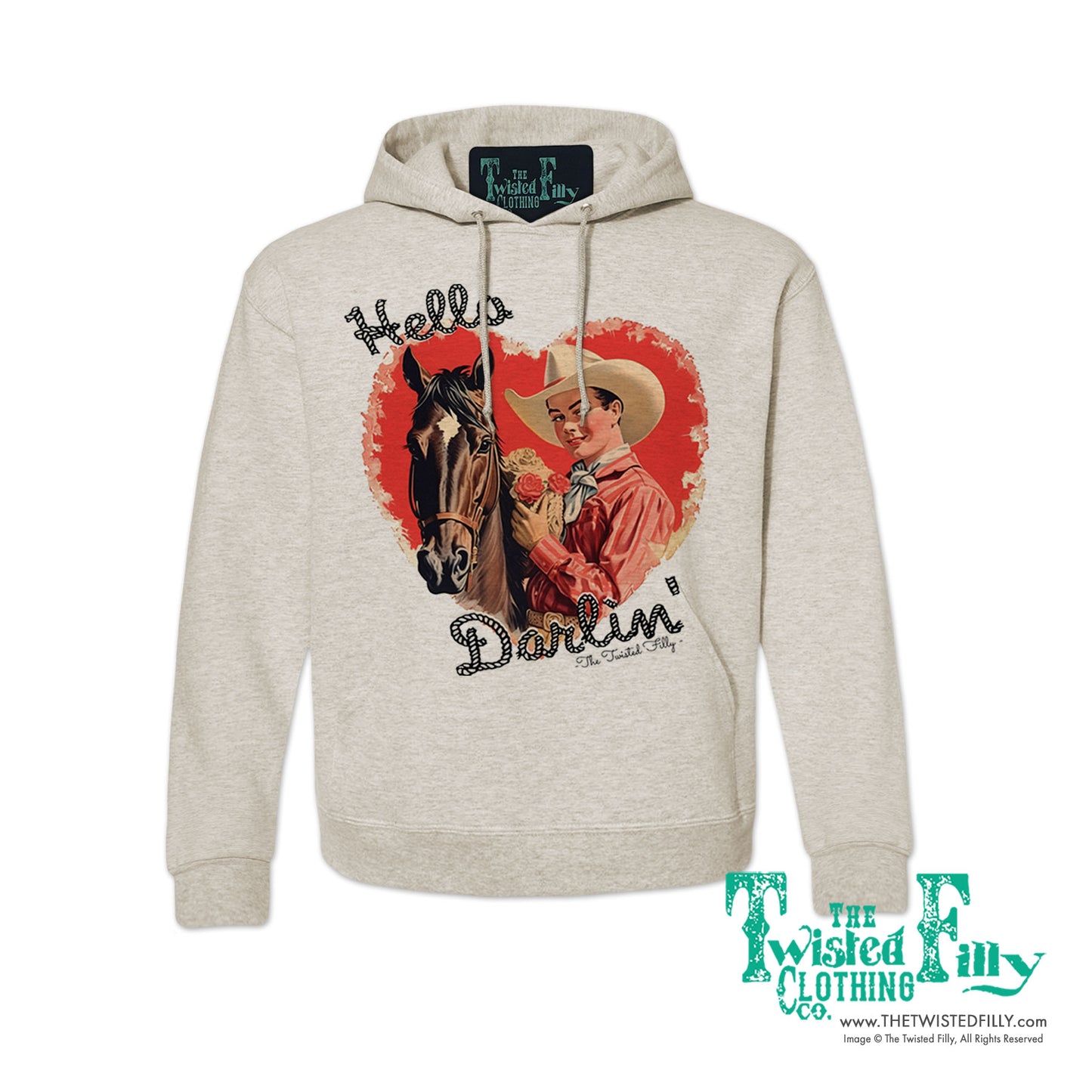 Hello Darlin' - Adult Hoodie - Oatmeal