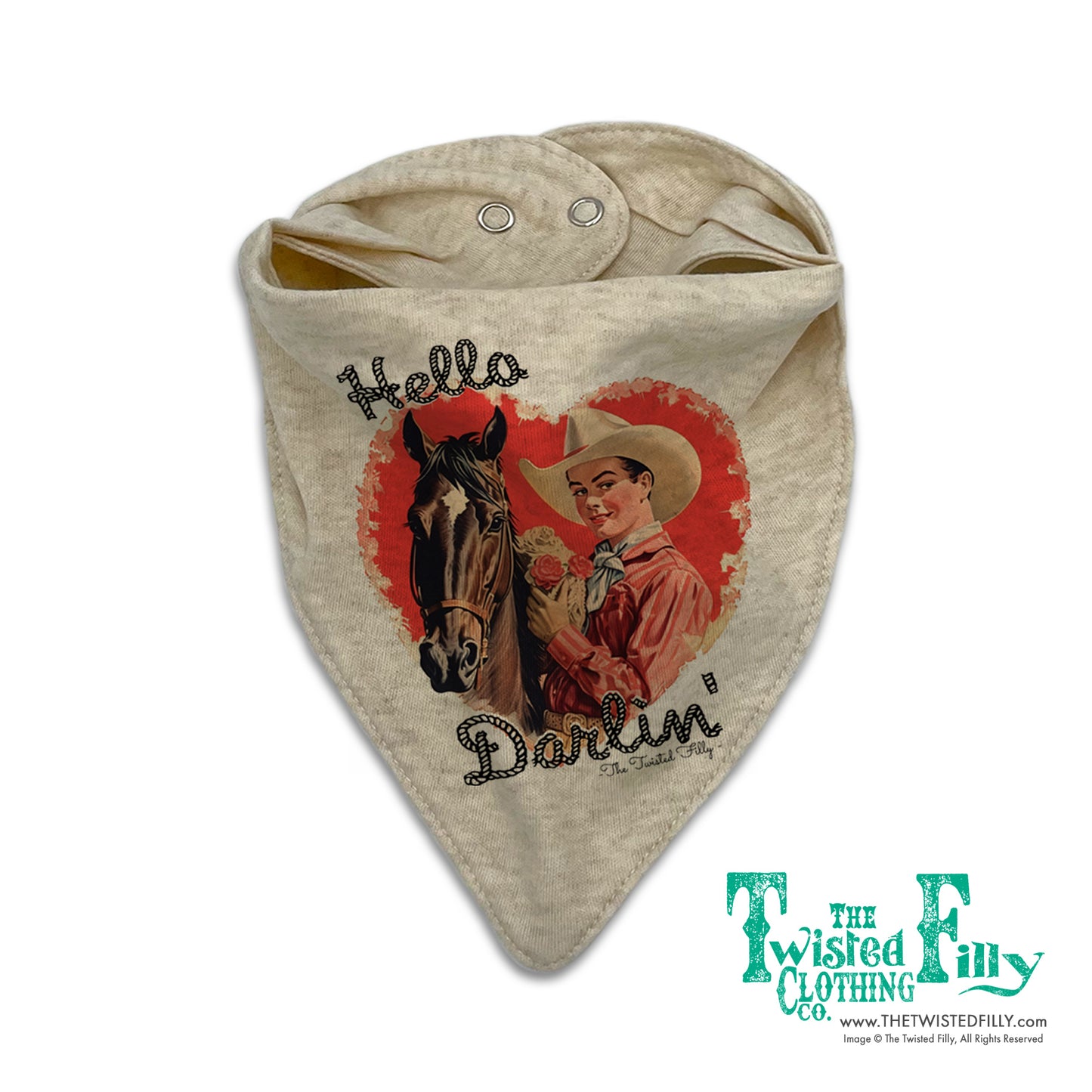 Hello Darlin' Infant Bandana Bib