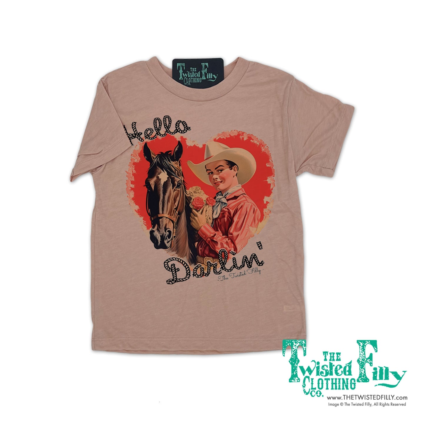 Hello Darlin' - S/S Toddler Tee - Assorted Colors