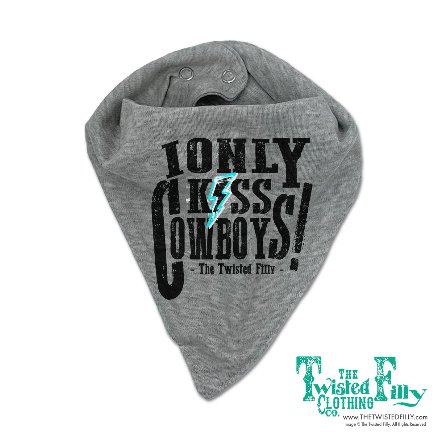 I Only Kiss Cowboys Infant Bandana Bib - Assorted Colors