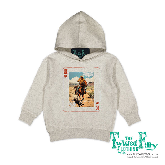 King Of Hearts - Boys Toddler Hoodie - Oatmeal
