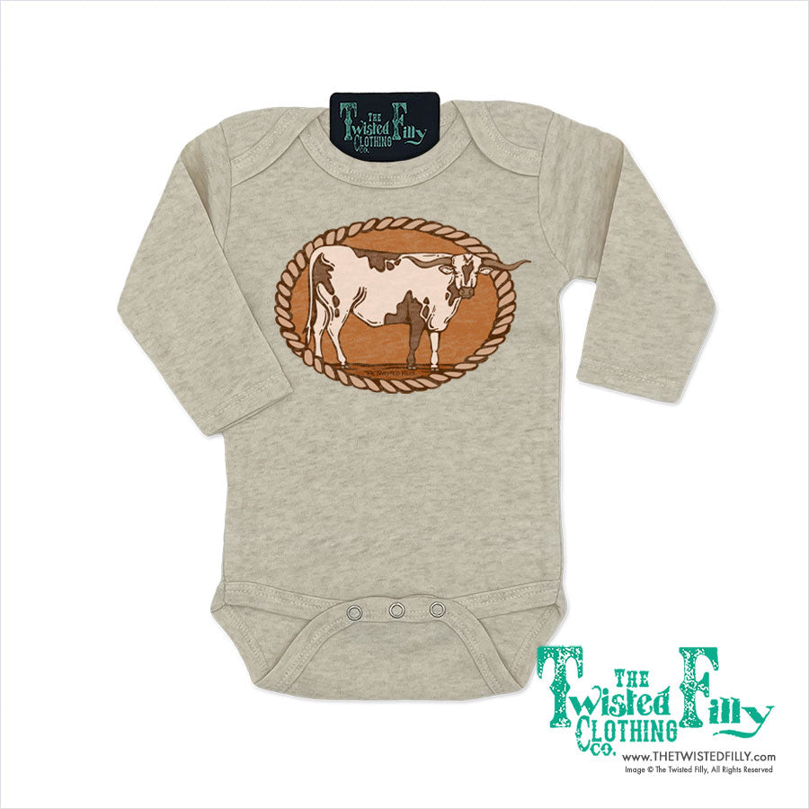 Longhorn Rope - Infant One Piece - Oatmeal