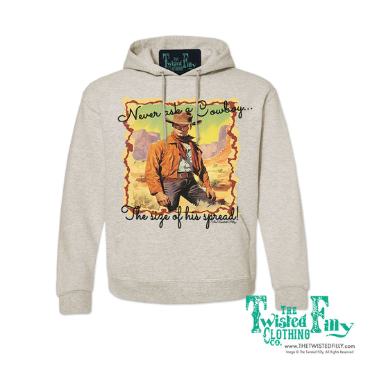 Never Ask A Cowboy - Adult Womens Hoodie - Assorted Colors