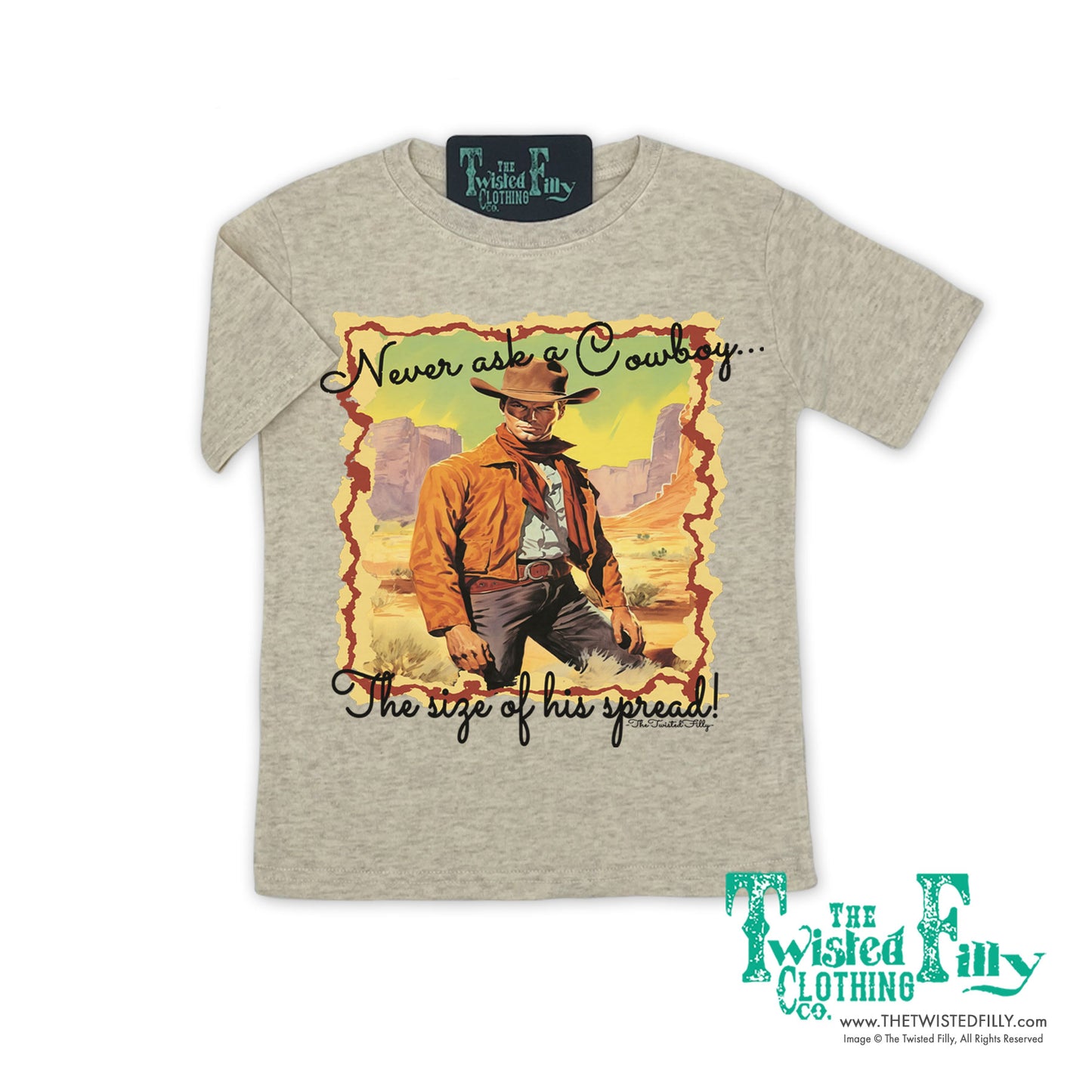 Never Ask A Cowboy - S/S Girls Toddler Tee - Assorted Colors