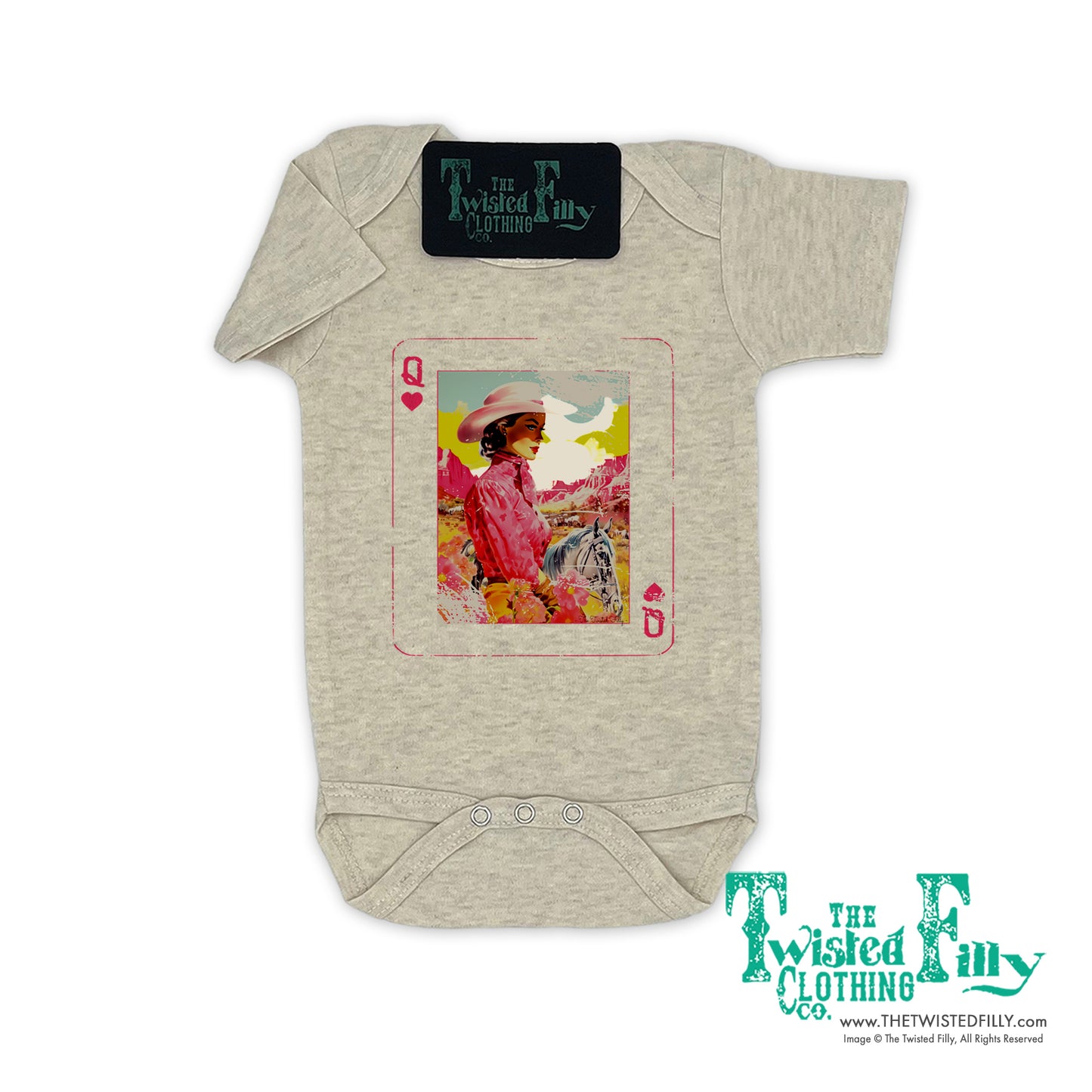 Queen Of Hearts - S/S Girls Infant One Piece - Assorted Colors