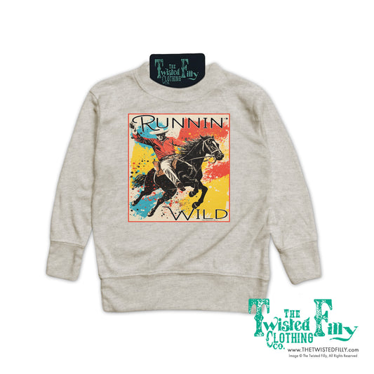 Runnin Wild - Youth Pullover - Oatmeal
