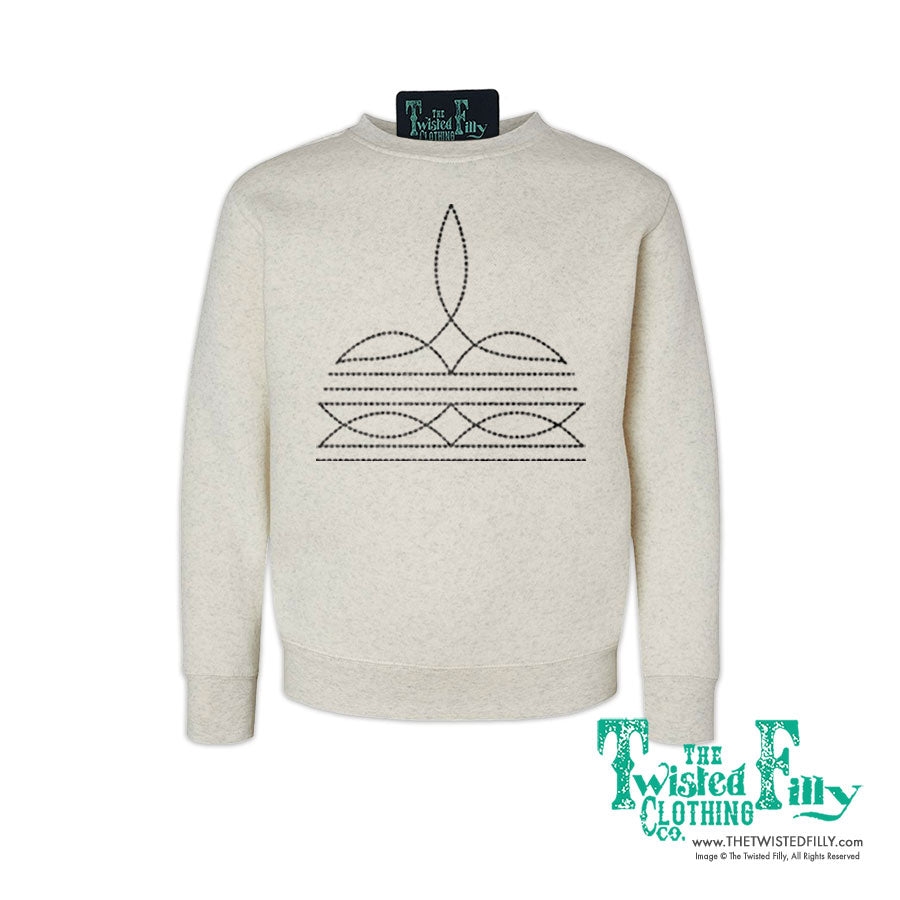 Boot Stitch - Youth Sweatshirt - Oatmeal