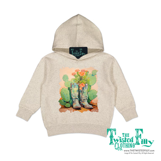The Garden Boots - Toddler Hoodie - Oatmeal