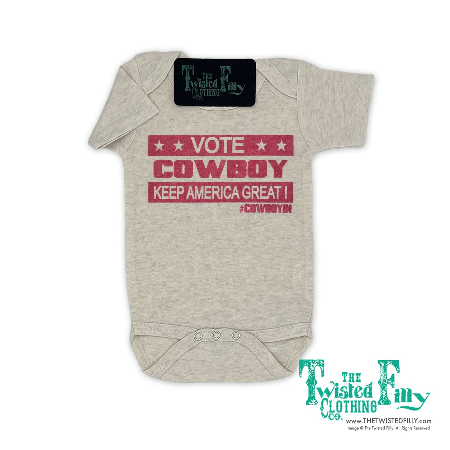 Vote Cowboy Keep America Great! - S/S Infant One Piece - Assorted Colors