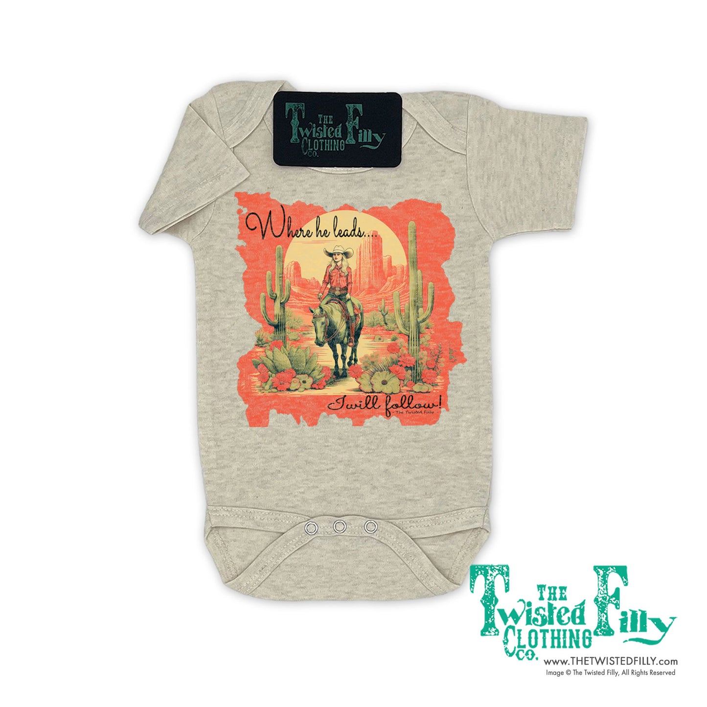 Where He Leads - S/S Girls Infant One Piece - Assorted Colors