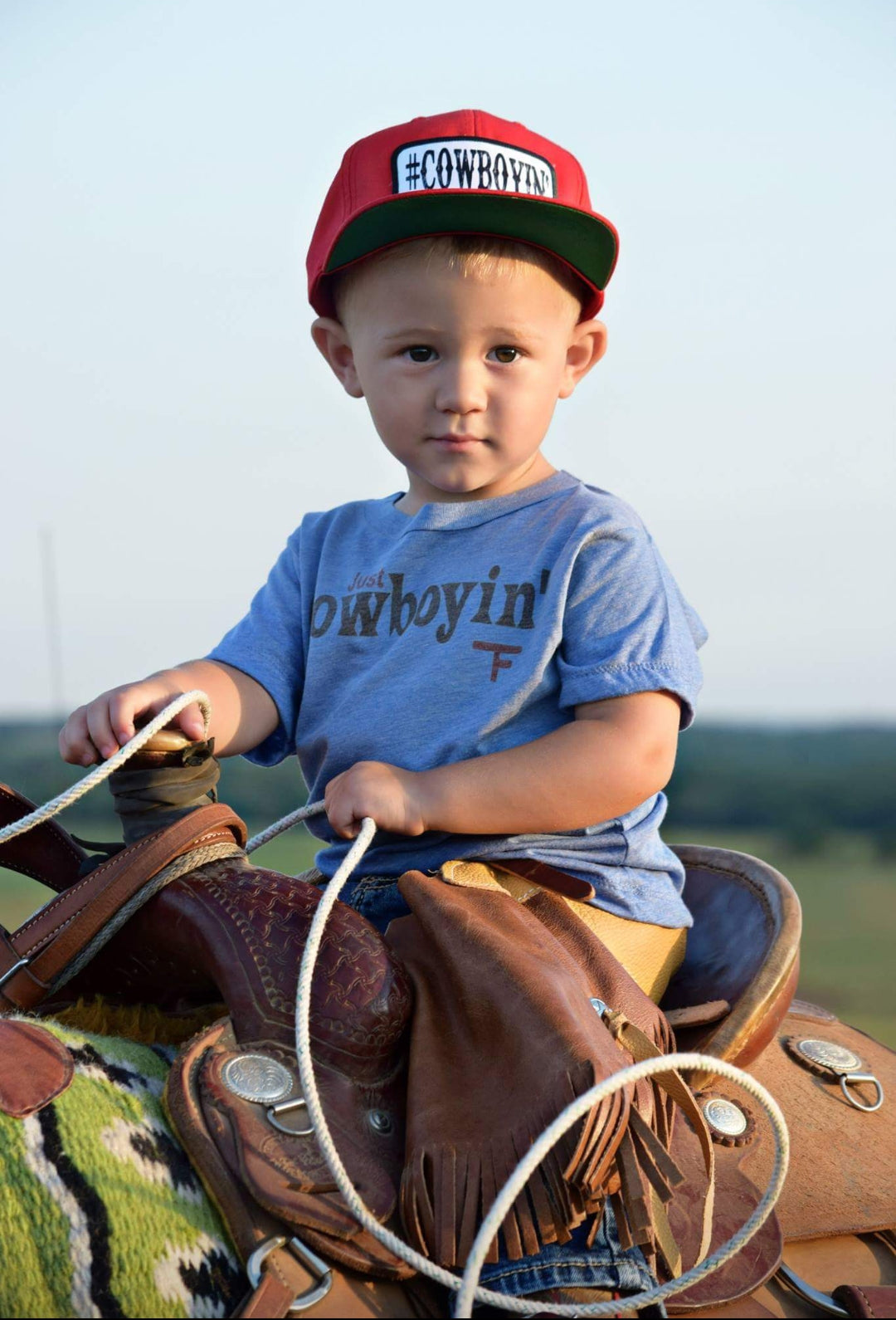 Just Cowboyin' - S/S Infant Tee - Blue