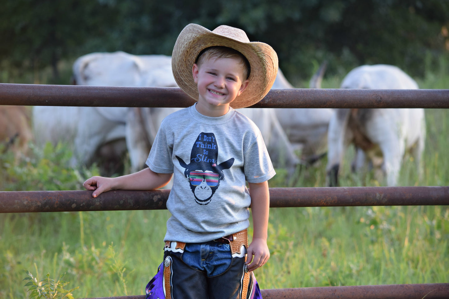 I Don't Think So Slim Monkey - S/S Toddler Tee - Gray