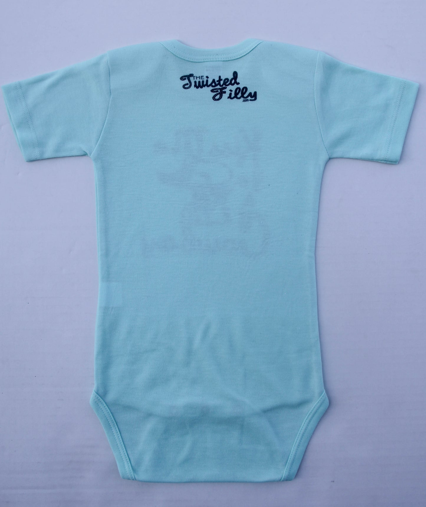 Kiss Me I'm A Cowboy - S/S Infant One Piece - Turquoise