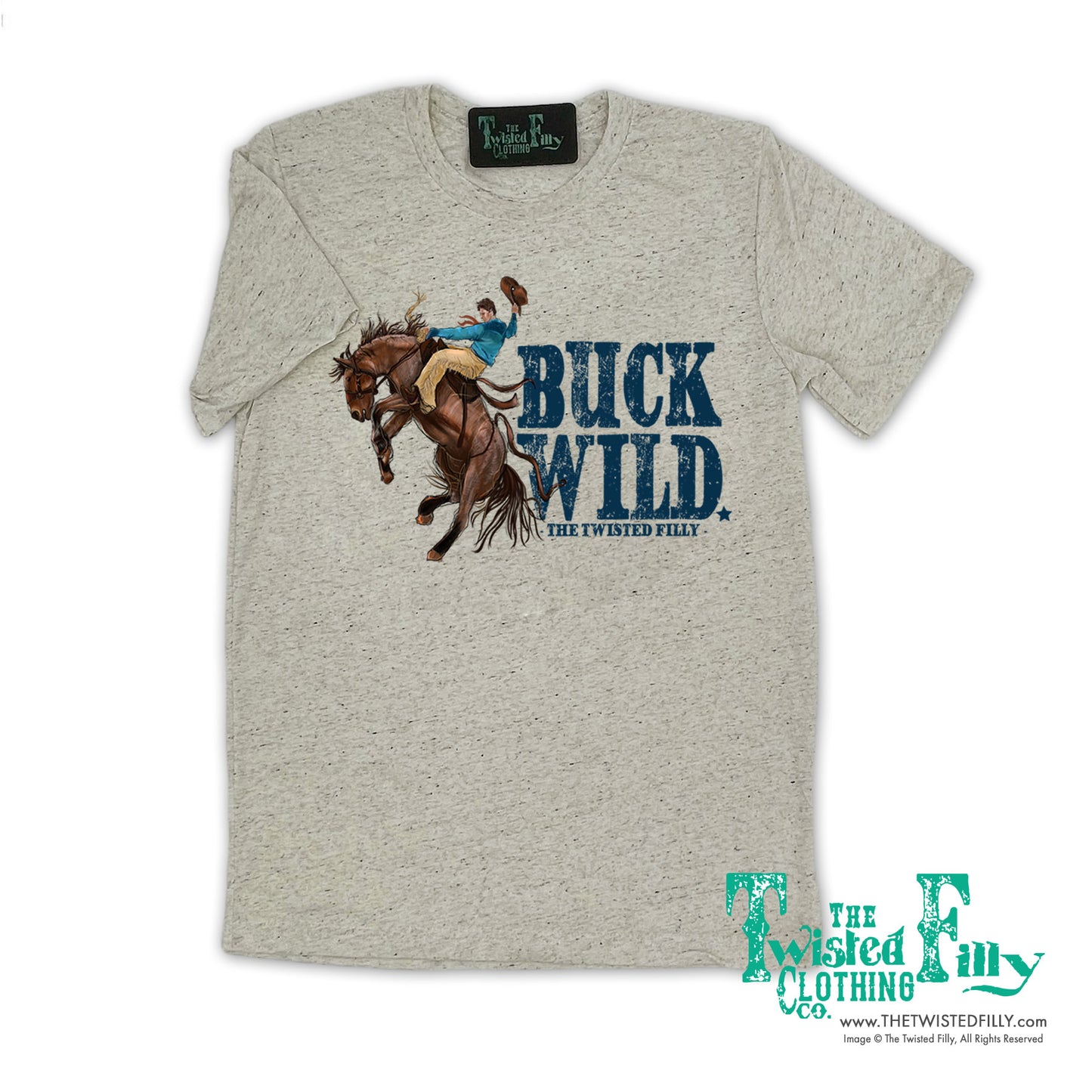 Buck Wild - S/S Crew Neck Adult Tee - Oatmeal
