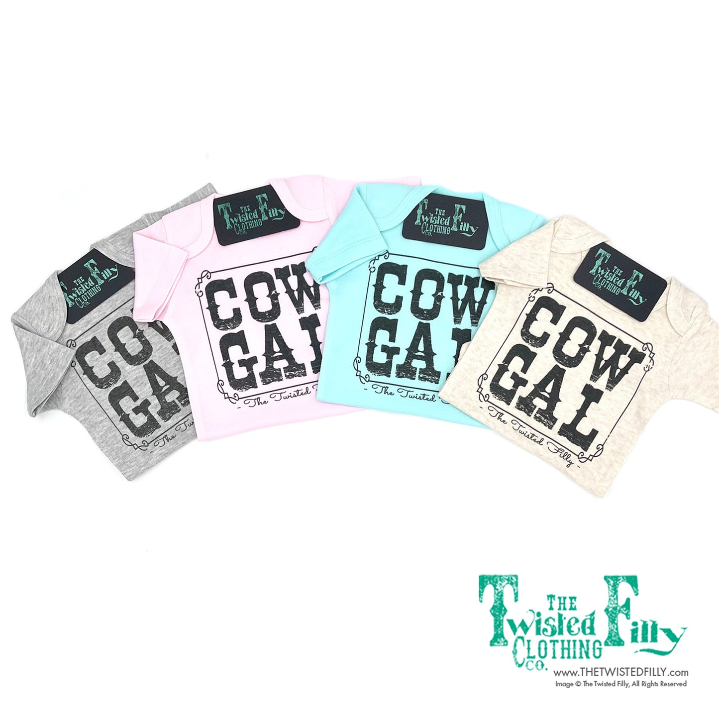 Cow Gal - S/S Infant One Piece - Gray