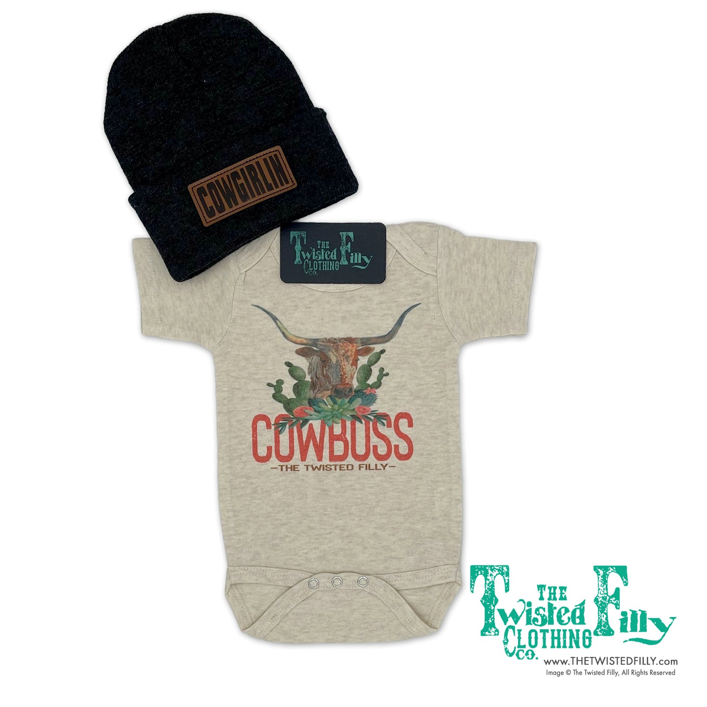 Cowboss - S/S Infant One Piece - Oatmeal