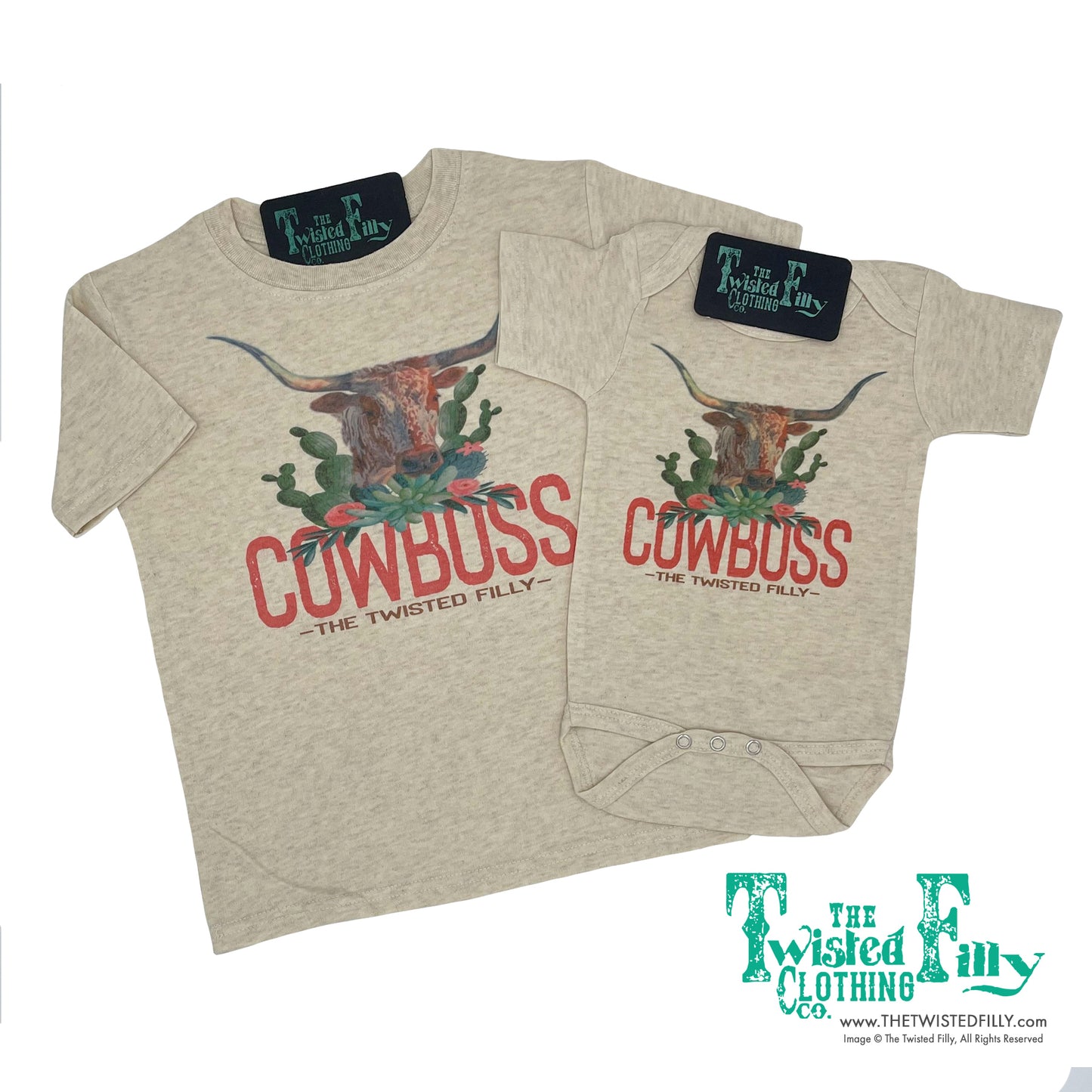 Cowboss - S/S Youth Tee - Oatmeal