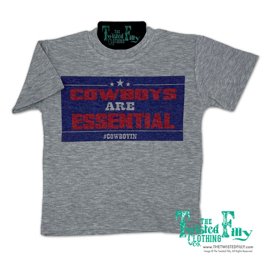 Cowboys Are Essential - S/S Toddler Tee - Gray