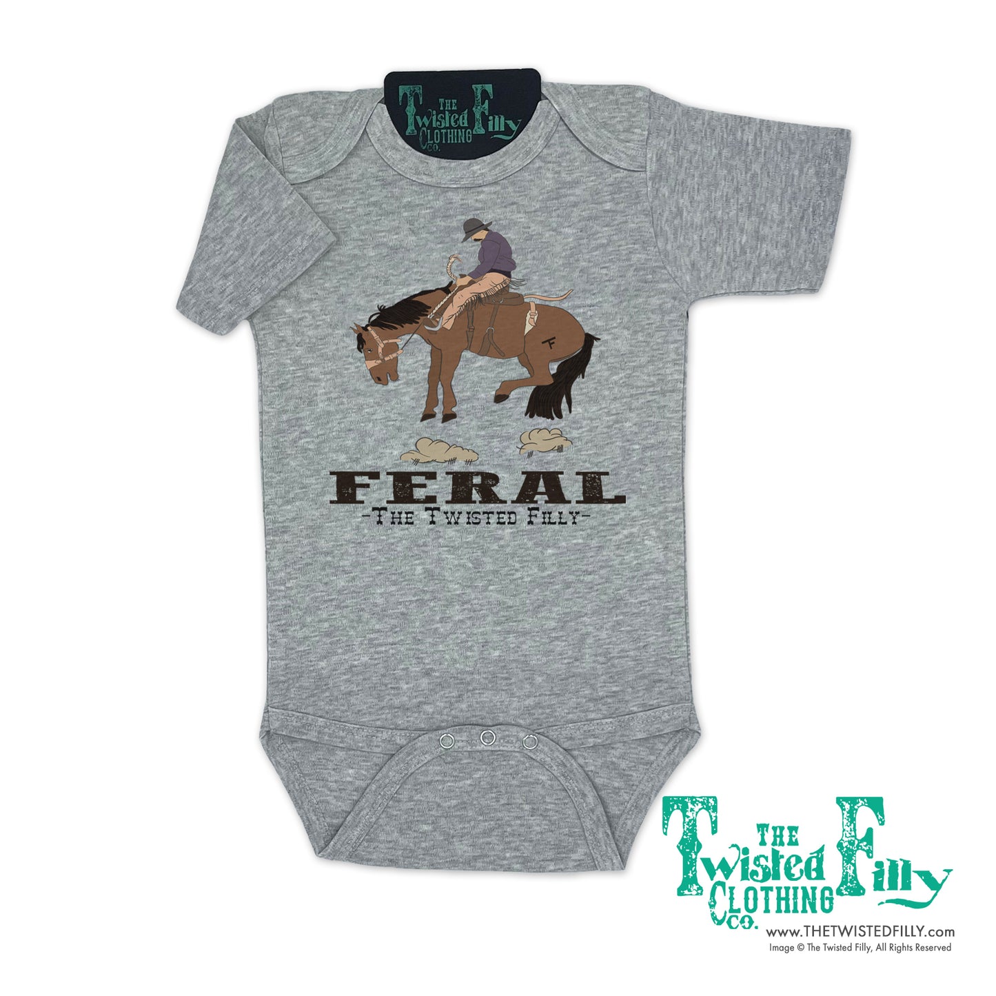 FERAL - S/S Infant One Piece - Gray