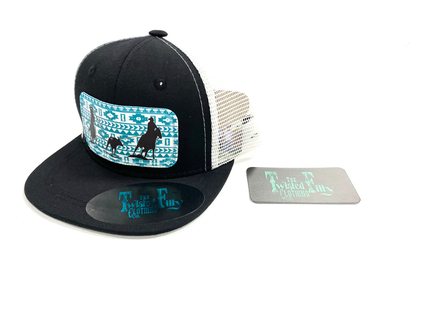 Southwest Team Roper - Infant / Toddler Trucker Hat - Black/White