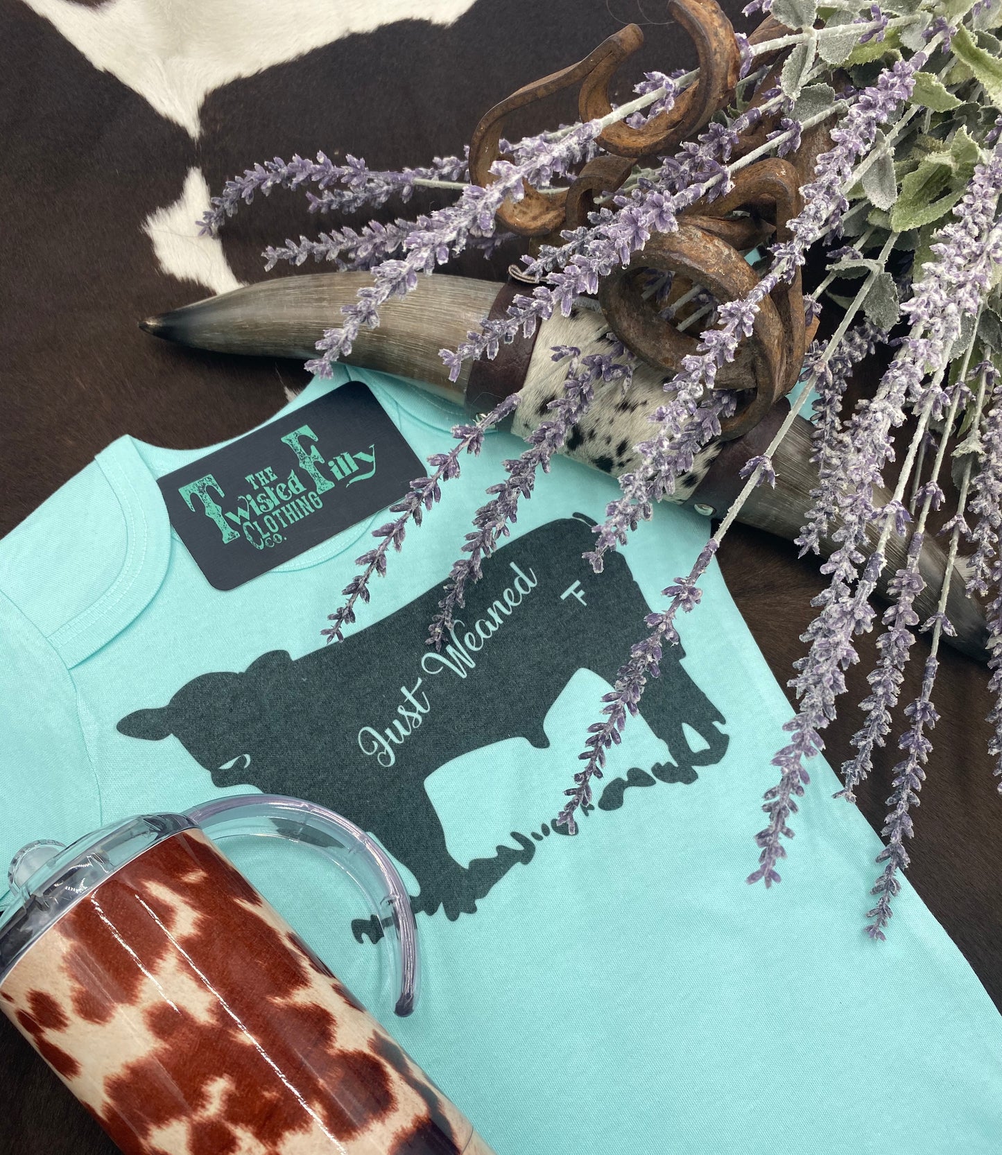 Just Weaned S/S Infant One Piece - Turquoise