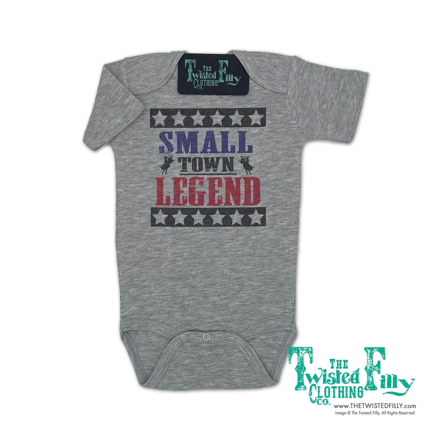 Small Town Legend - S/S Infant One Piece - Gray