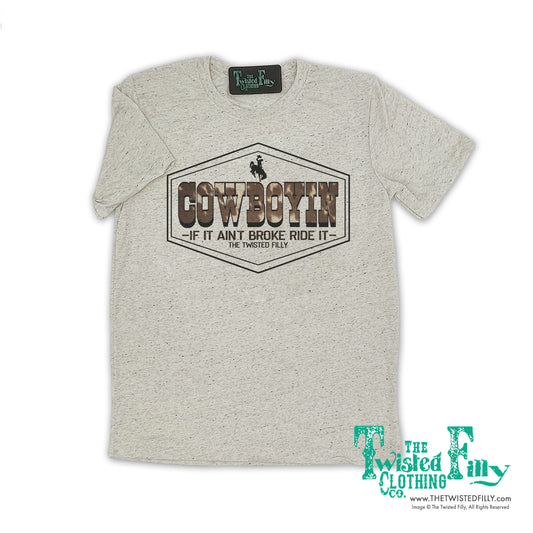 Triangle Cowboy - S/S Crew Neck Adult Tee - Oatmeal