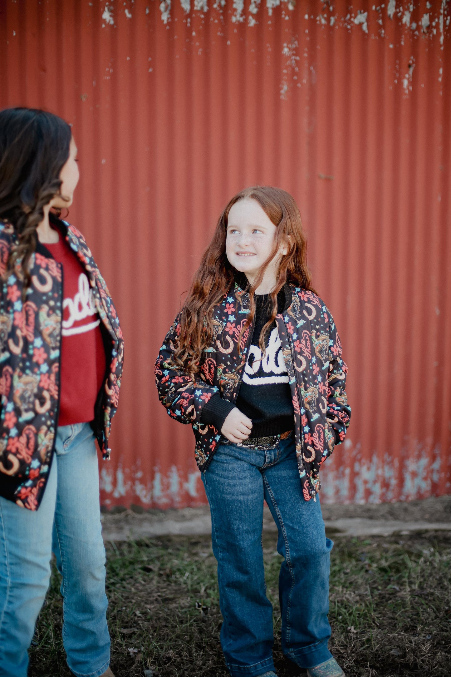 Black Yee Haw - Youth quilted Bomber Jacket